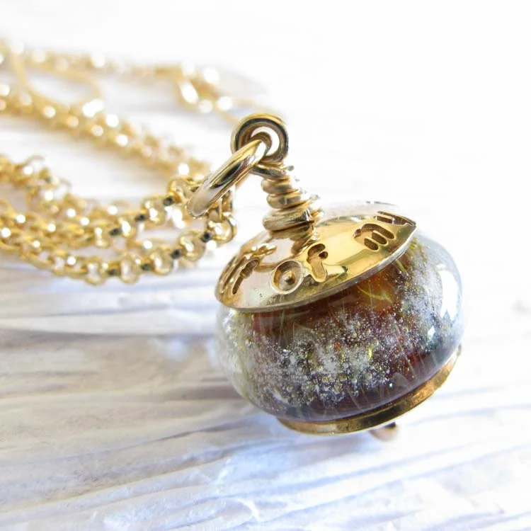 Real gold cremation best sale jewelry
